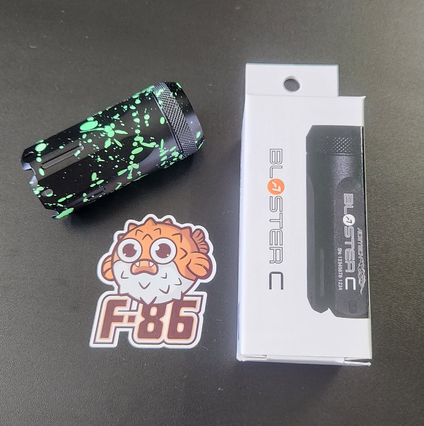 F-86 Custom Acetech Blaster C Tracer Unit, Black/Green Cerakote