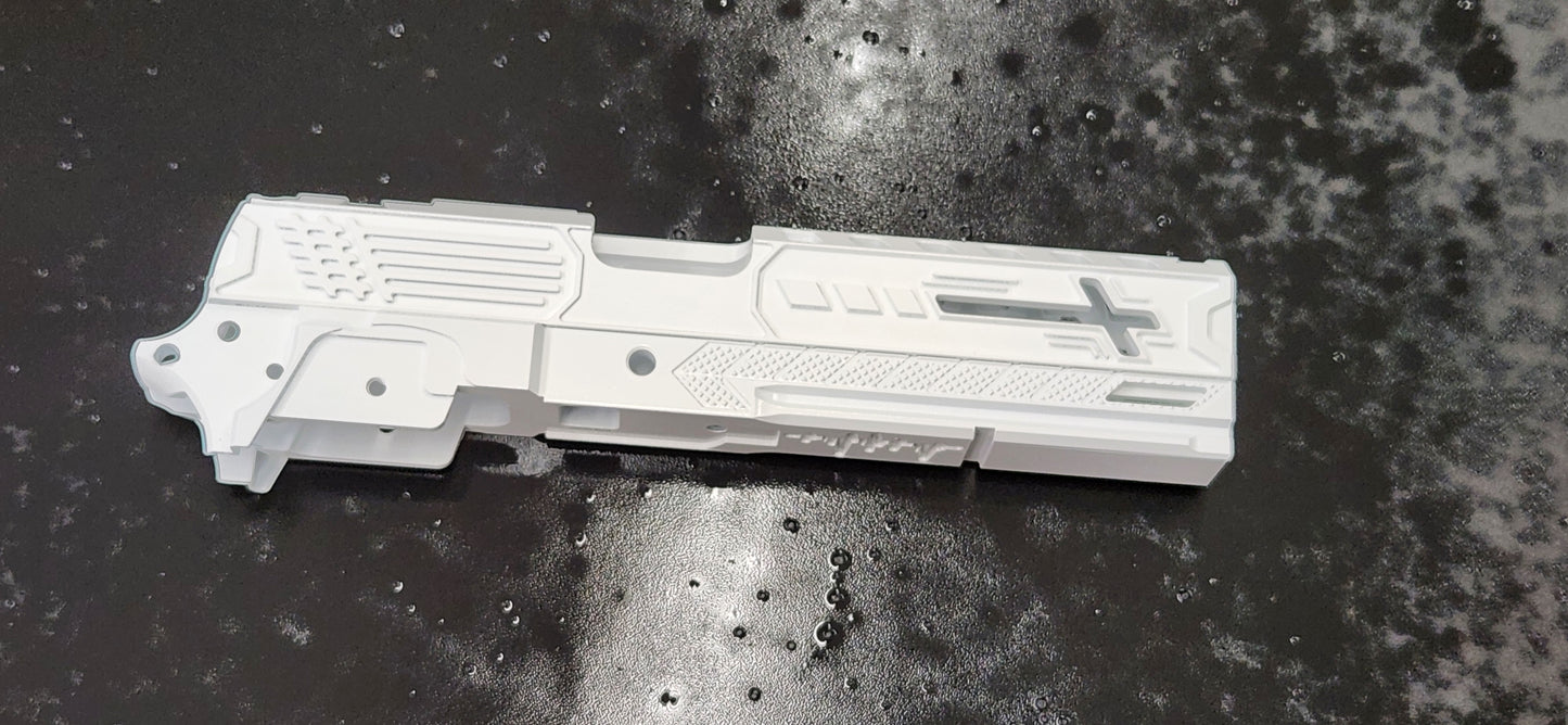 F-86 Custom Dr.Black "Blanc" Royal builders kit. Cerakote H-Series Stormtrooper White.