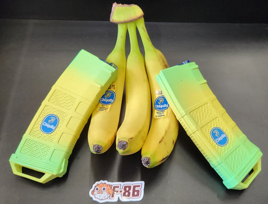 Amarok Sports Polymer Mid Cap Magazine for AEG (250rds,Blue) F-86 Custom "Banana"