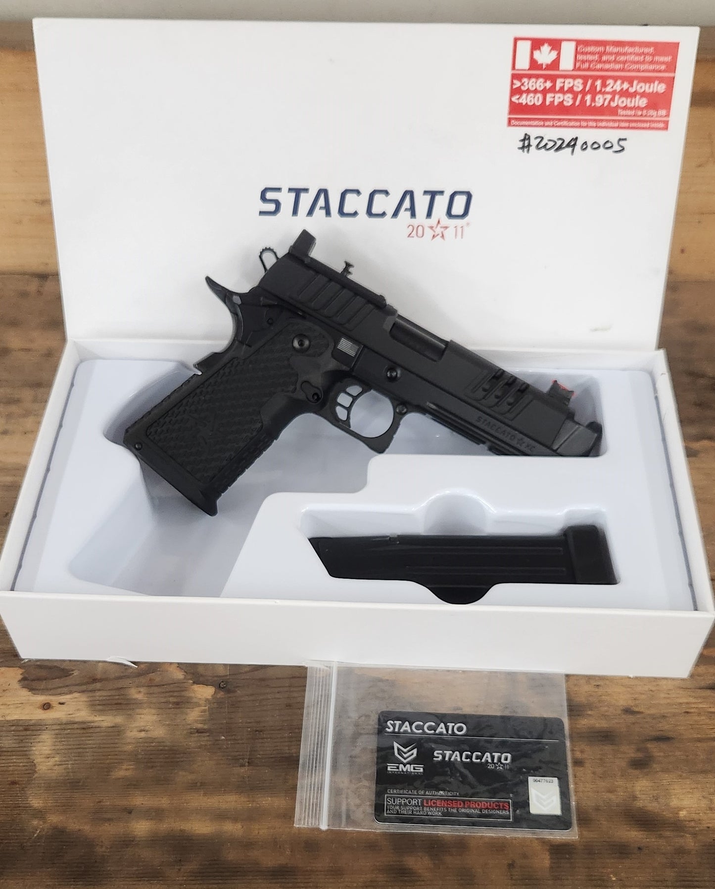 EMG Staccato Licensed XC 2011 CNC version Gas Blowback Airsoft Pistol (Consignment)