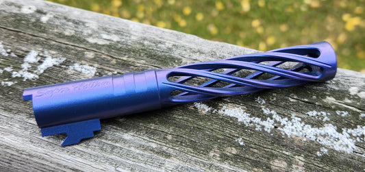 F-86 Custom Dr. Black Hi-Capa 5.1 GBB Outer Barrel (Type-Dinging, 6063 Aluminum) Cerakote FX Mystique