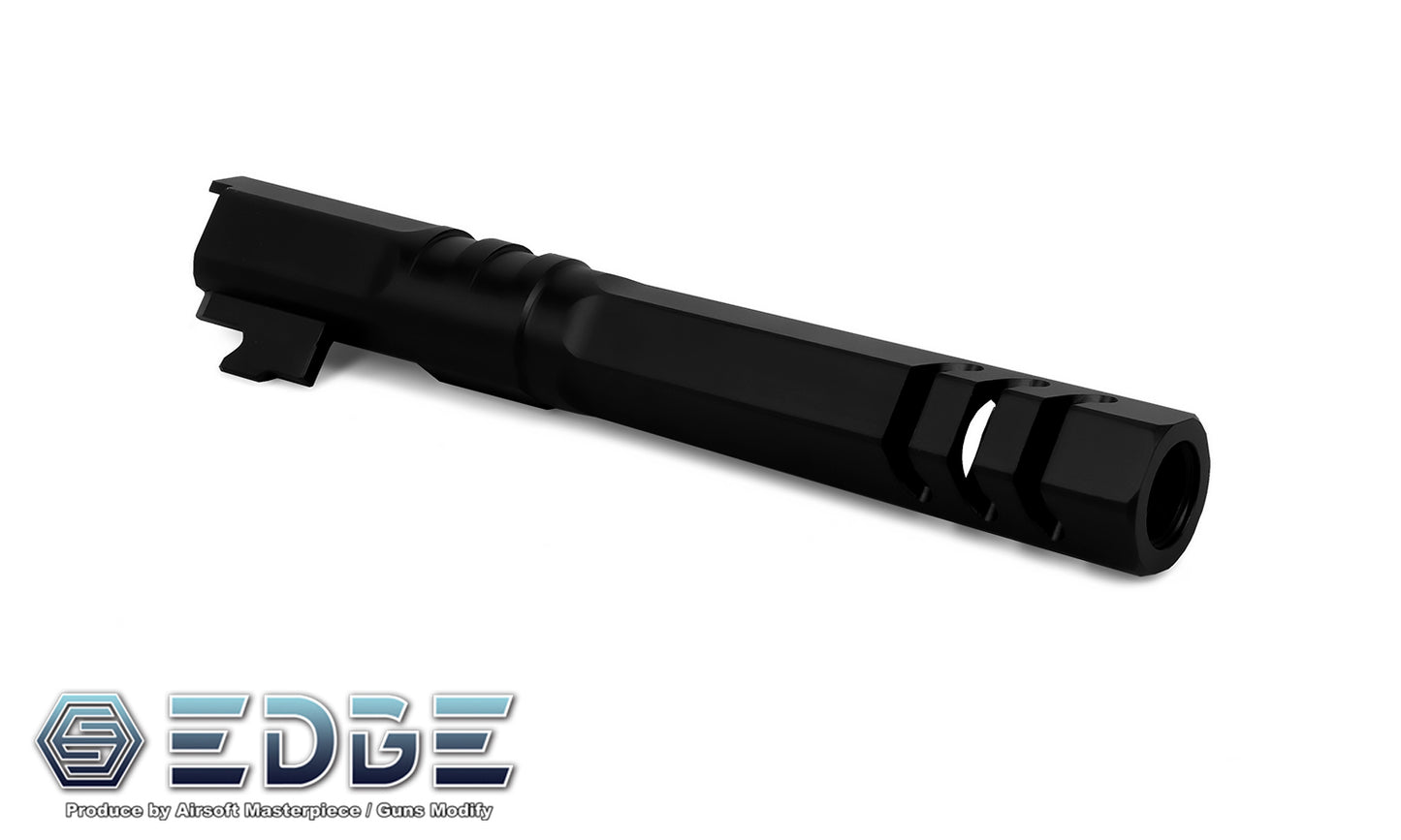 Edge “HEXA” Stainless Steel Outer Barrel for Hi-CAPA 5.1 Black