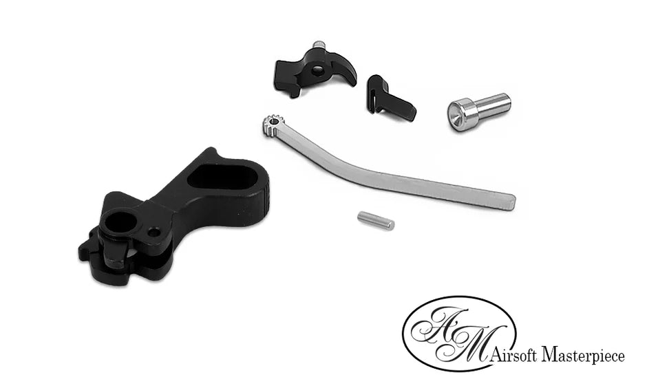 Airsoft Masterpiece CNC Steel Hammer & Sear Set for Marui Hi-CAPA Type 27 (S Style) (Black)