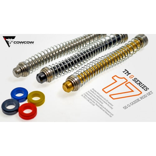 Cow Cow Stainless Steel Guide Rod Set (Silver) for TM G17, G18c, G22, G34. Umarex G17 Gen3 and G18c
