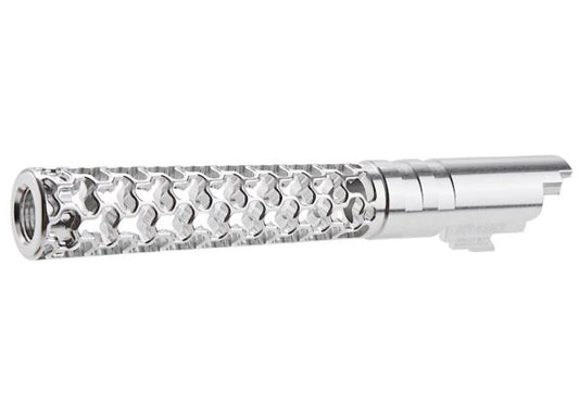 Dr. Black Hi-Capa 5.1 GBB Outer Barrel (Type Geom, 6063 Aluminum, Silver)