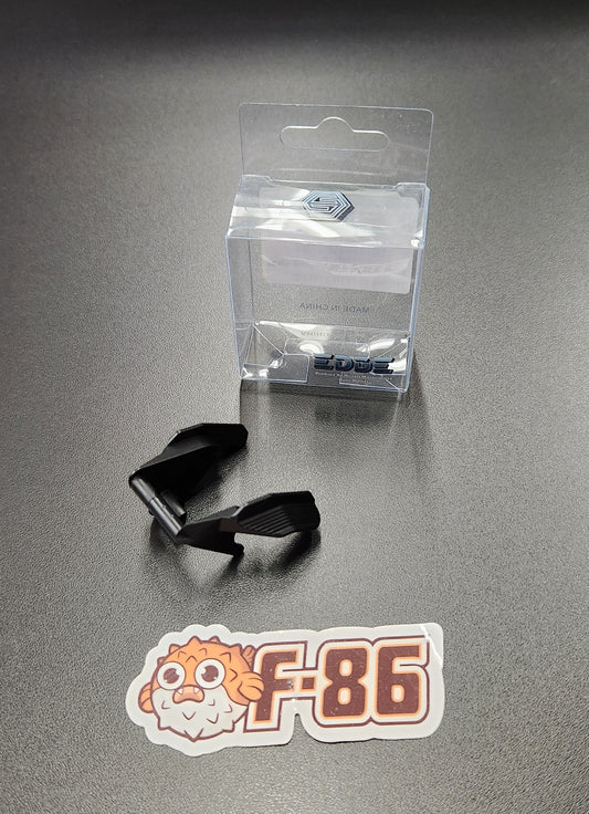 F-86 Custom EDGE ALBATROSS Aluminum Ambi Thumb Safeties for Marui TM Hi-Capa GBBP Series. Cerakote Graphite Black
