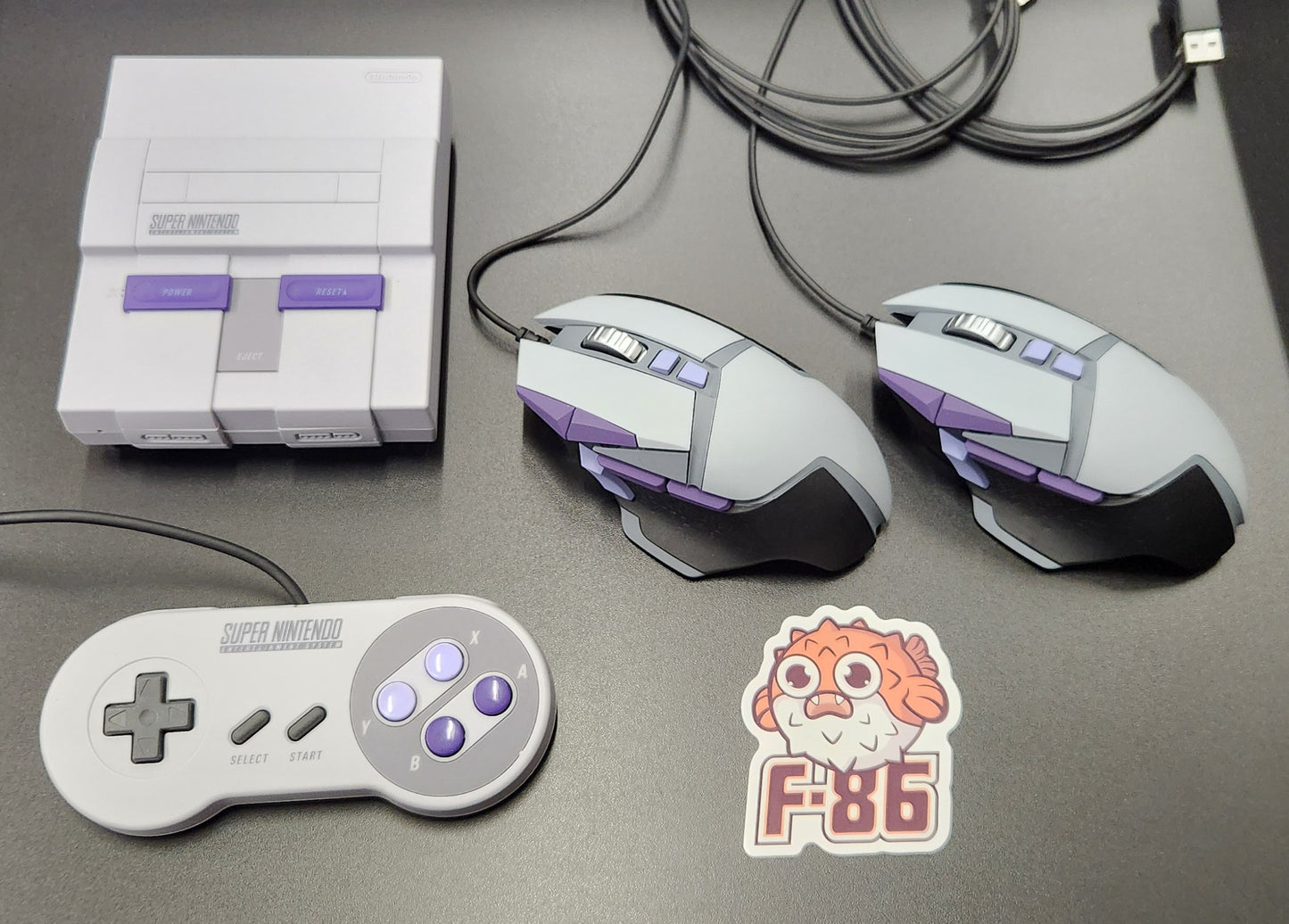 F-86 Custom Logitech G-502 "Famicom" Cerakote Refinish.