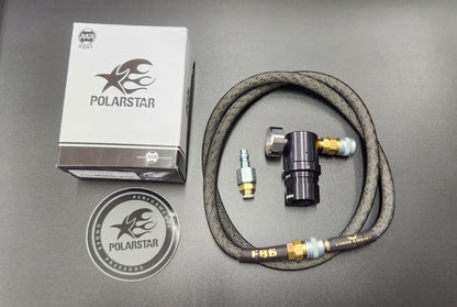F-86 Custom, Amped Airsoft HPA Kit. Polarstar MR Gen 2 Regulator, Amped Premium 36" line.