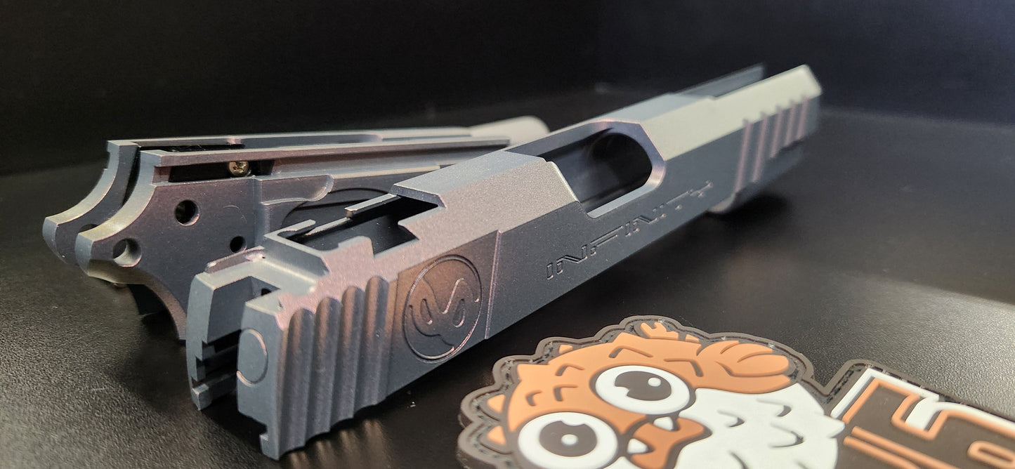 F-86 Custom "Shadow Spec Infinity" 5.1 Sight Tracker Aluminum Slide and Frame Set.