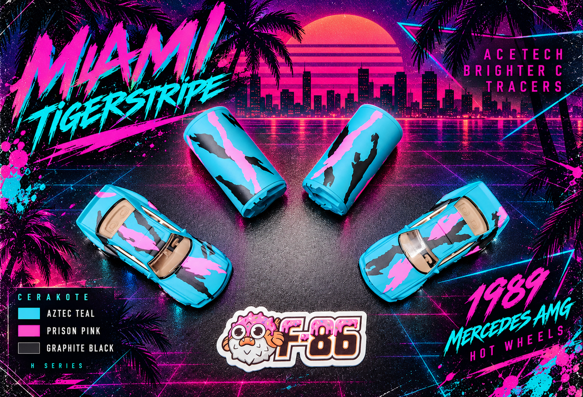 F-86 Custom Acetech Brighter C Tracer.  "Miami Tigerstripe" Cerakote Refinish