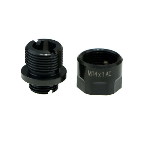 Cow Cow A01 Stainless Steel Thread Adapter. 11mm Positive to 14mm Negative (Black)