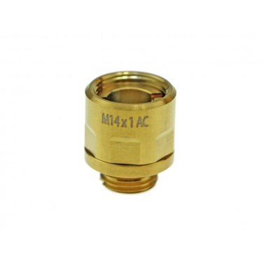 Cow Cow A01 Stainless Steel Thread Adapter. 11mm Positive to 14mm Negative (Gold)