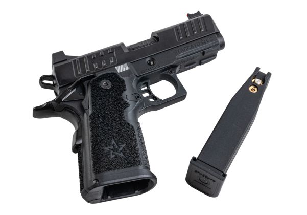 EMG Staccato Licensed CS Compact 2011 GBB Airsoft Pistol (Model: Master Grip / CNC / Green Gas) - BK
