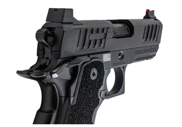 EMG Staccato Licensed CS Compact 2011 GBB Airsoft Pistol (Model: Master Grip / CNC / Green Gas) - BK