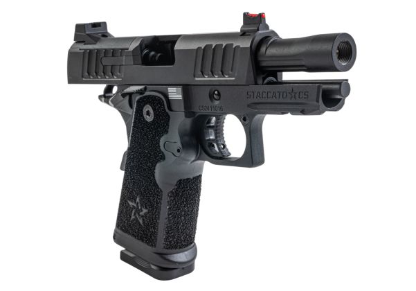 EMG Staccato Licensed CS Compact 2011 GBB Airsoft Pistol (Model: Master Grip / CNC / Green Gas) - BK