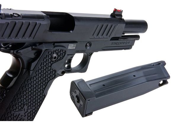 EMG Staccato Licensed P 2011 GBB Airsoft Pistol (Model: VIP Grip / Standard / Green Gas)