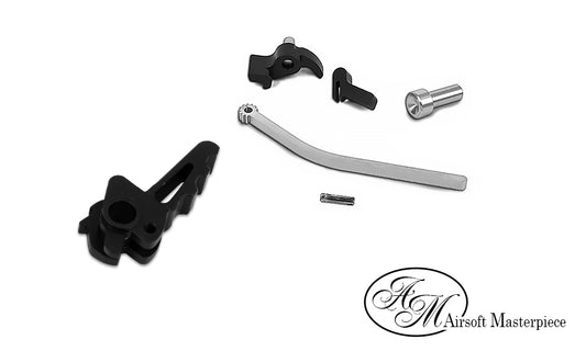 Airsoft Masterpiece CNC Steel Hammer & Sear Set for Marui Hi-CAPA (Infinity Trax) Black