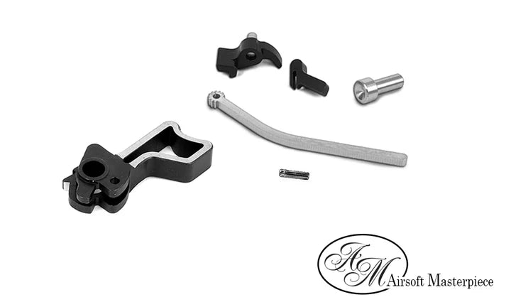 Airsoft Masterpiece CNC Steel Hammer & Sear Set for Marui Hi-CAPA (Infinity Square Style) 2 Tone