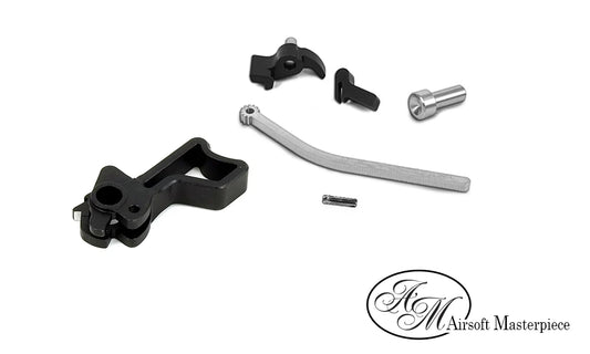 Airsoft Masterpiece CNC Steel Hammer & Sear Set for Marui Hi-CAPA (Infinity Square Style) Black