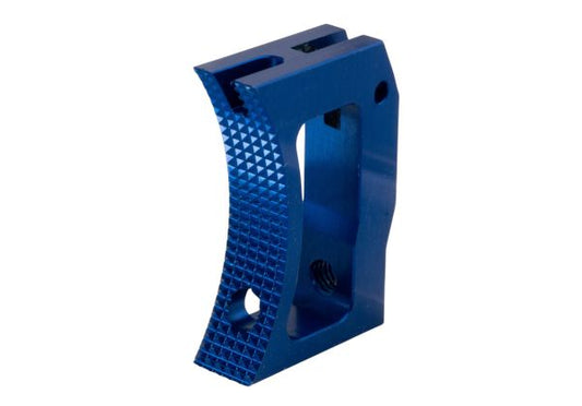 Revanchist Airsoft Tokyo Marui Hi Capa GBB Curved Trigger (CNC Aluminum, Type F, Blue)