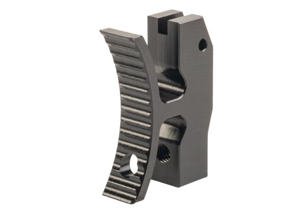Revanchist Airsoft Tokyo Marui Hi Capa GBB Curved Trigger (CNC Aluminum, Type J Black)