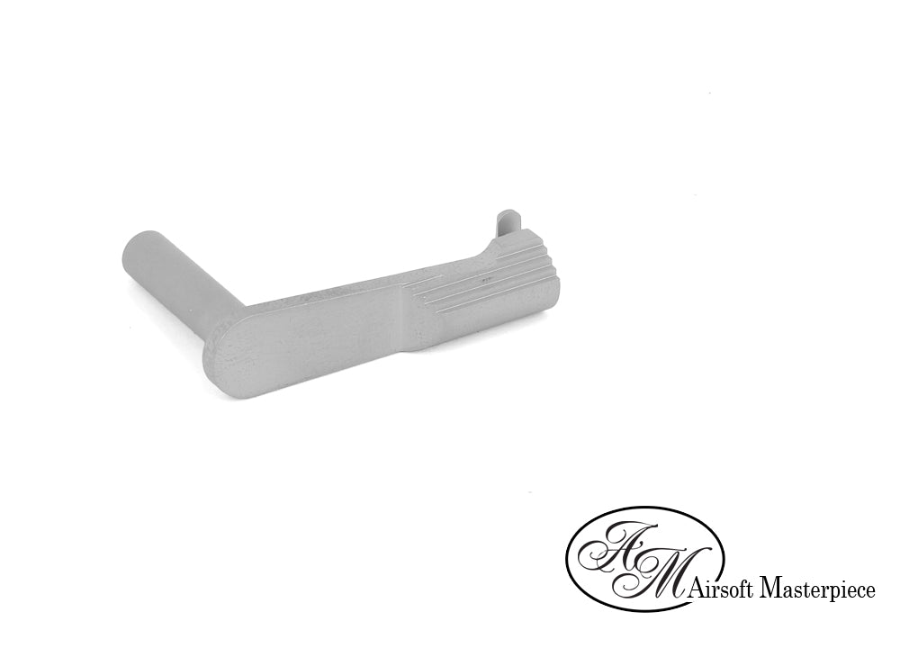 Airsoft Masterpiece Steel Slide Stop  – S Style Matt Silver