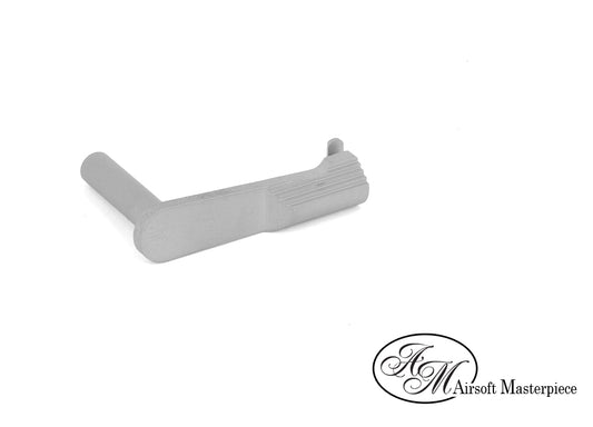 Airsoft Masterpiece Steel Slide Stop  – S Style Matt Silver